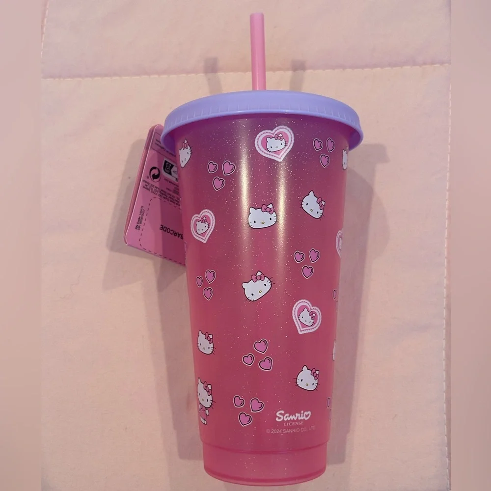 Hello Kitty Kuromi Cup with Straw